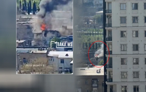 Bakının mərkəzində yanğın BAŞLAYIB