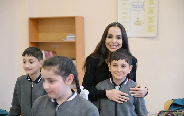Leyla Əliyeva və Alyona Əliyeva Qubada internat tipli ümumtəhsil məktəbini və STEAM mərkəzini ziyarət ediblər