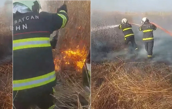 Cəbrayıl və Füzulidə baş verən yanğın söndürülüb