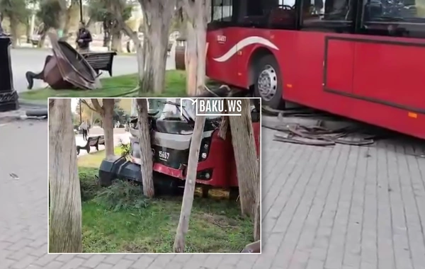 Bulvar ərazisinə girərək qəza törədən "BakuBus" sürücüsünün səhhətində problem yaranıbmış