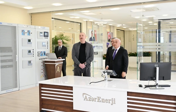 Prezident İlham Əliyev "Abşeron" Batareya Enerji Saxlanc Mərkəzinin açılışında iştirak edib