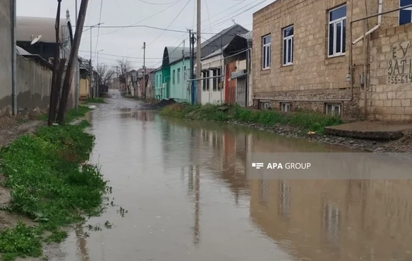В Гяндже дождь вызвал серьезные последствия