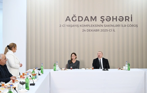 Президент Ильхам Алиев принял участие в открытии 2-го жилого комплекса в Агдаме