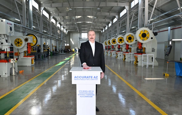 Xocalının Ballıca kəndində ofis mebelləri və mebel aksesuarlarının istehsalı müəssisəsi açılıb