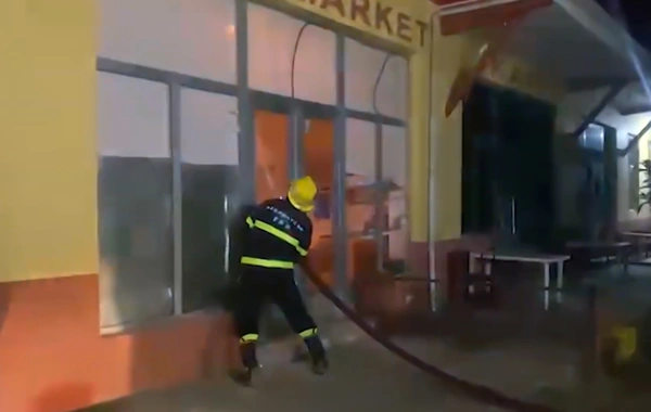 Göyçayda obyekt yanıb