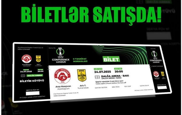 "Araz-Naxçıvan" – "Aris" oyununa satılan biletlərin sayı açıqlanıb