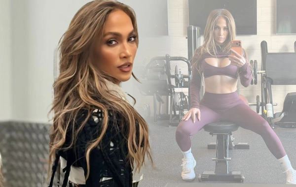56-летняя Дженнифер Лопес в откровенном образе похвасталась фигурой в спортзале