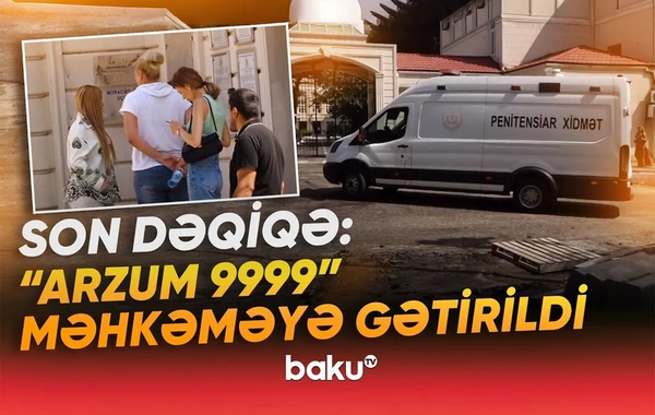 Tiktoker Arzumun məhkəməyə gətirilmə GÖRÜNTÜLƏRİ