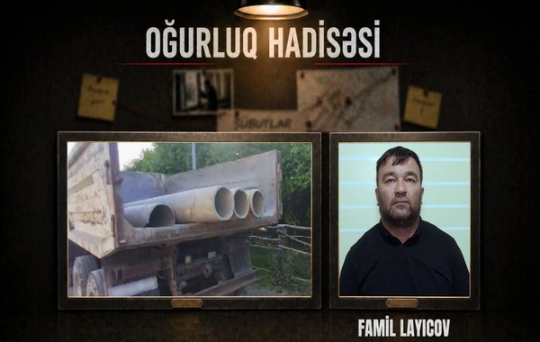 Kanalizasiya borularını oğurlayan şəxs saxlanılıb