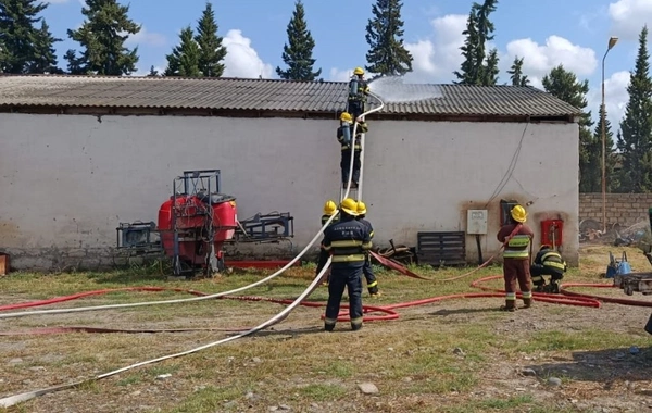FHN Ağdamda yanğın-taktiki təlim keçirib