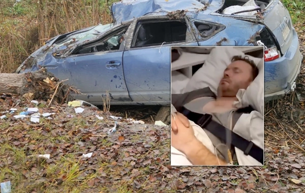 Qəzada atası və övladını itirən xanəndənin təcili tibbi yardım maşınında görüntüsü yayıldı