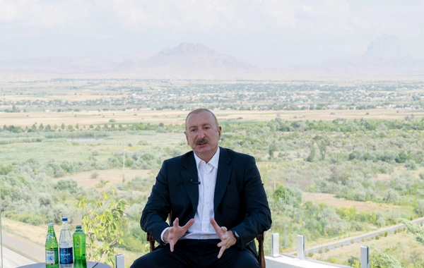Prezident İlham Əliyev Naxçıvanda Azərbaycan Televiziyasına müsahibə verib
