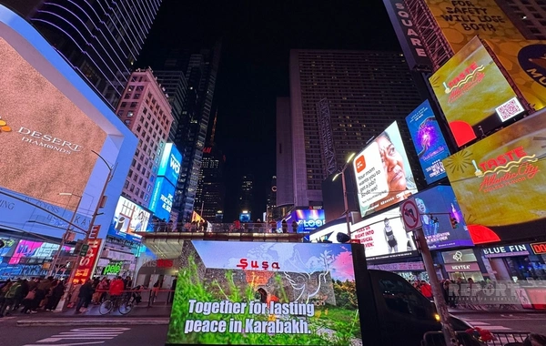 Nyu-Yorkun "Times" meydanında Zəfər Günü ilə bağlı məlumatlandırma aksiyası keçirilir