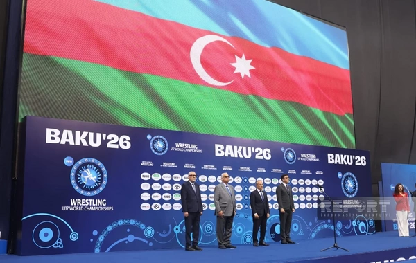 Bakıda 17 yaşadək güləşçilər arasında dünya çempionatının açılış mərasimi keçirilib