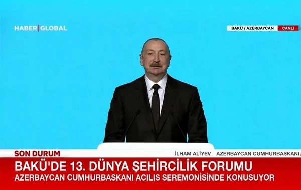 Haber Global İlham Əliyevin Bakıda keçirilən WUF13-dəki çıxışından videosüjet hazırlayıb