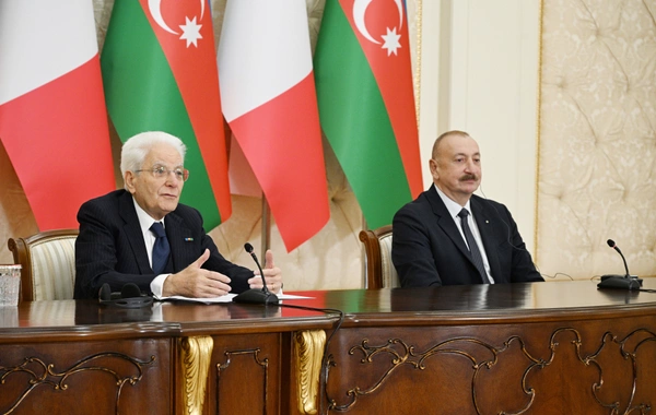 Azərbaycan və İtaliya prezidentləri mətbuata bəyanatlarla çıxış ediblər