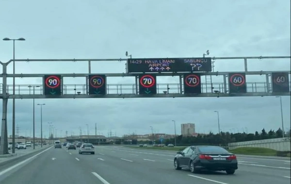 Bu yolda sürət həddi endirildi