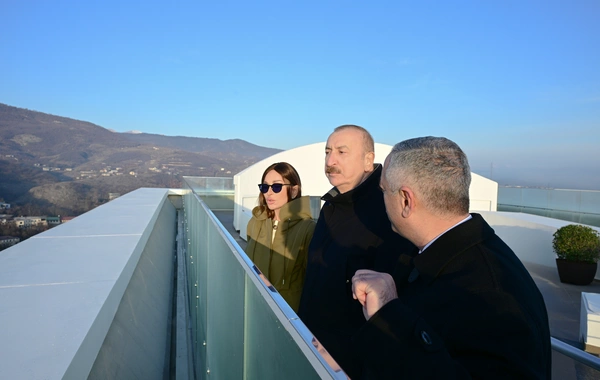 Prezident İlham Əliyev Xankəndi şəhərində Zəfər parkının açılışında iştirak edib