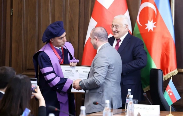 Emin Əmrullayev Gürcüstan Texniki Universitetinin fəxri doktoru adı ilə təltif olunub