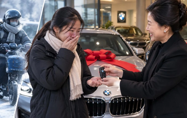 İşçilərinin soyuqda işə gəlməsinə ürəyi dözməyən müdir onlara BMW bağışladı