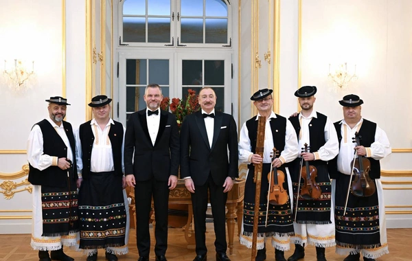 Bratislavada İlham Əliyevin şərəfinə rəsmi ziyafət verilib