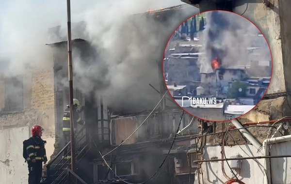 Bakının mərkəzində baş verən yanğın söndürülüb