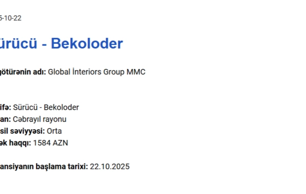 ВНИМАНИЮ желающих работать в Карабахе: зарплата до 1500