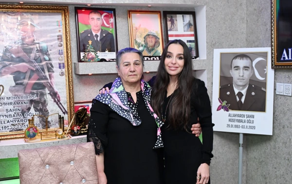 Leyla Əliyeva Vətən Müharibəsi Qəhrəmanı Şahin Allahyarovun ailəsini ziyarət edib