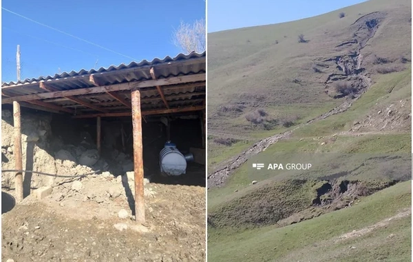 Qubanın daha bir kəndində TORPAQ SÜRÜŞMƏSİ - Evlər təhlükə altında