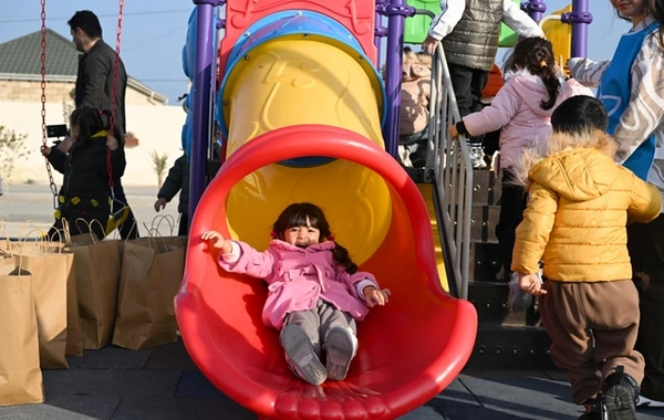 Leyla Əliyeva Qaradağda yeni parkın açılışında iştirak edib