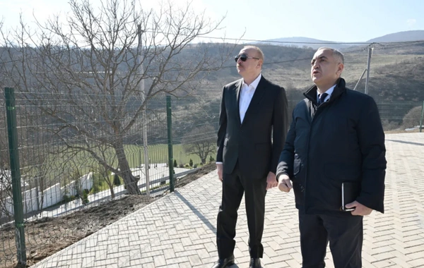 Президент Ильхам Алиев ознакомился с работами, проделанными в селе Ханабад Ходжалинского района