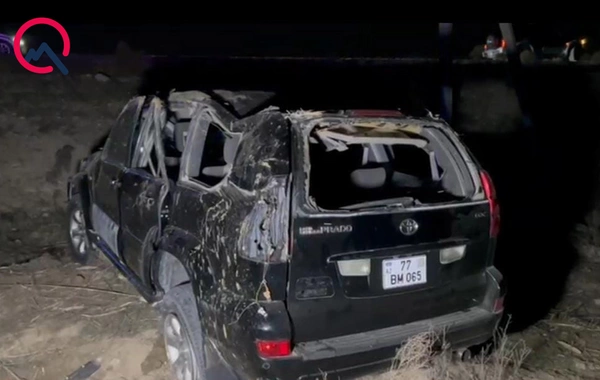 Kürdəmirdə Prado aşdı - 4 nəfər xəsarət aldı