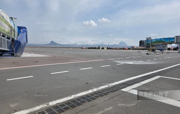 Последствия атаки иранских дронов на аэропорт Нахчывана - ФОТОРЕПОРТАЖ