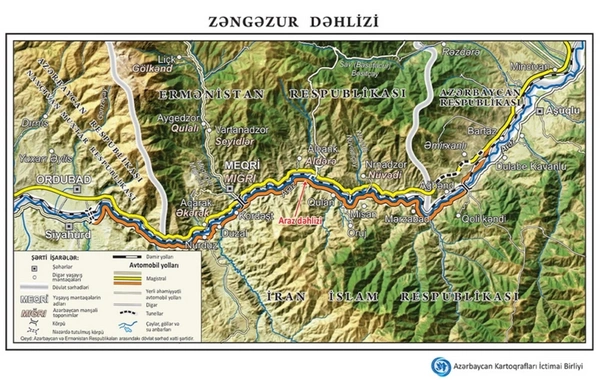 Zəngəzur dəhlizinin xəritəsi hazırlanıb