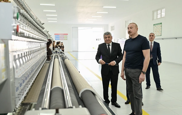 Xocalı şəhərində "Qarabağ Tekstil Evi" MMC istifadəyə verilib