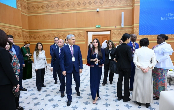 Leyla Əliyeva Türkmənistanda beynəlxalq konfransda iştirak edib
