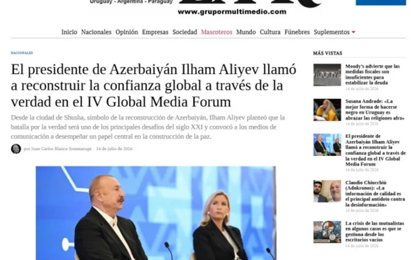 Dünya mediası Azərbaycan Prezidentinin IV Şuşa Forumundakı çıxışını işıqlandırmaqda davam edir
