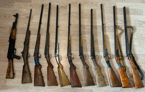 Ötən gün polis əməkdaşları tərəfindən 6 avtomat, 25 tüfəng aşkarlanıb