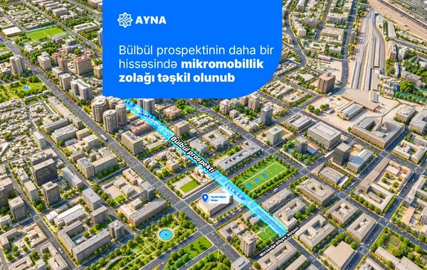 Daha bir yolda mikromobillik zolağı təşkil olundu