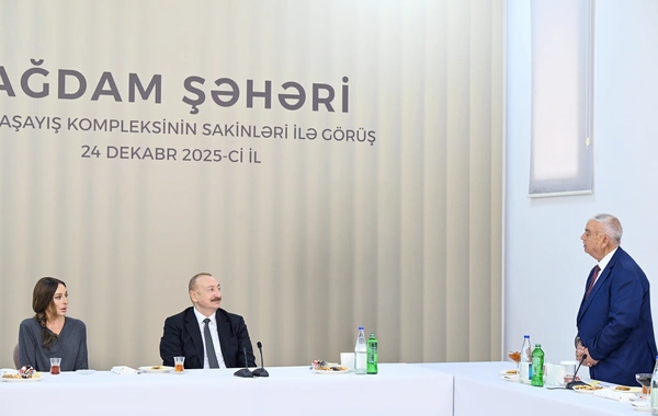 Президент Ильхам Алиев принял участие в открытии 2-го жилого комплекса в Агдаме