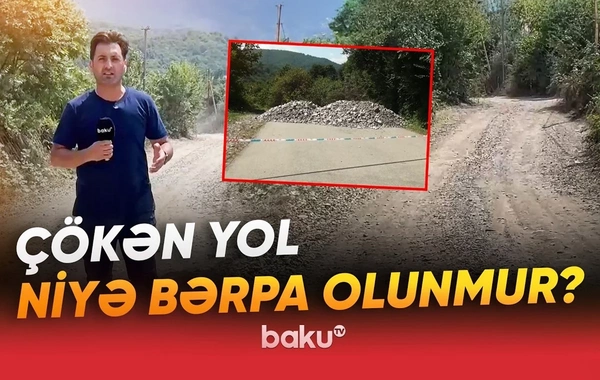 Altı kəndi birləşdirən alternativ yol sürücülərin işini daha da çətinləşdirdi