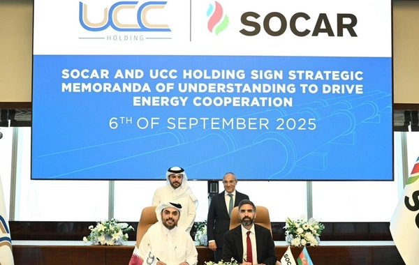 SOCAR və Qətərin "UCC" holdinqi Anlaşma Memorandumu imzalayıb