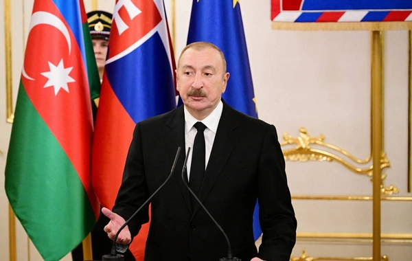 Azərbaycan və Slovakiya prezidentləri mətbuata bəyanatlarla çıxış ediblər