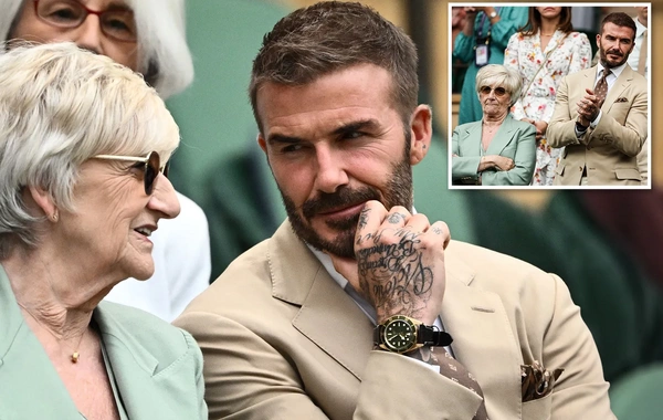 Devid Bekhem 76 yaşlı anasını tennis matçına apardı