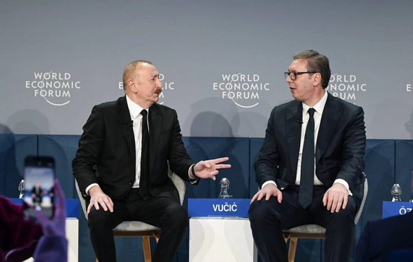 Президент Ильхам Алиев принял участие в панельном заседании на тему "Определение экономической идентичности Евразии" в Давосе