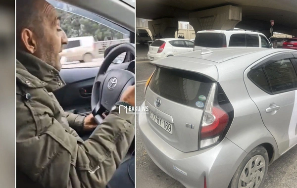 Sükan arxasında qəribə davranışlar sərgiləyən taksi sürücüsü ilə bağlı şirkətdən AÇIQLAMA