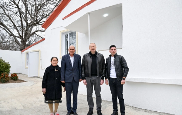 Президент Ильхам Алиев ознакомился с работами, проделанными в селе Чылдыран Агдеринского района