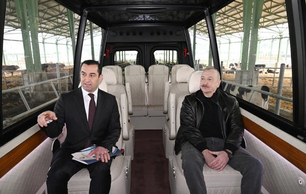 Prezident İlham Əliyev Şamaxıda "Şirvan Aqro" heyvandarlıq kompleksinin açılışında iştirak edib