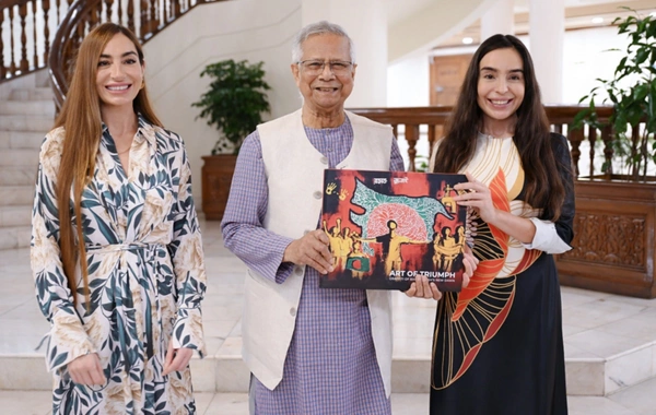 Leyla Əliyeva və Arzu Əliyeva Dəkkədə Banqladeşin müvəqqəti hökumətinin Baş müşaviri ilə görüşüblər