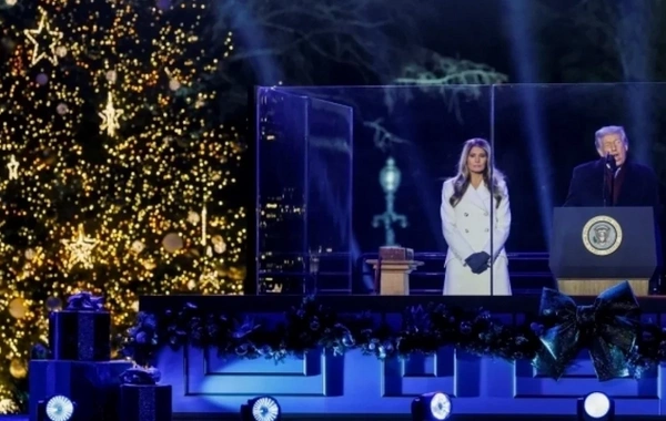 Trump lit the main Christmas tree in Washington